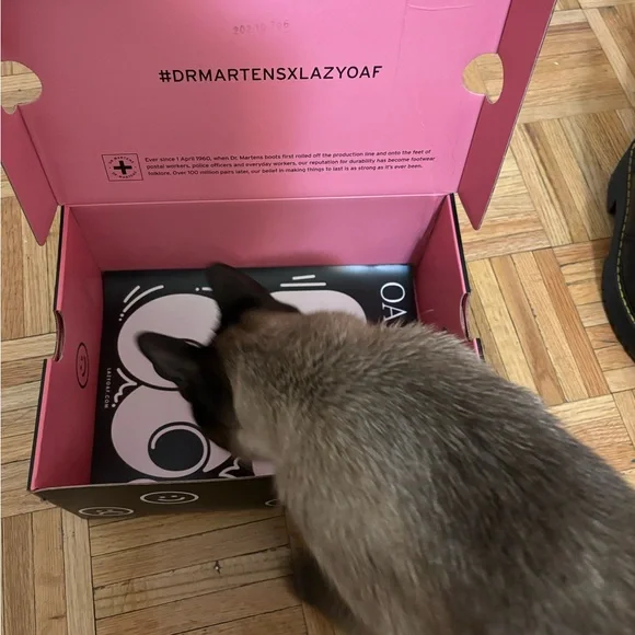 Dr. Martens and Lazy Oaf Black Shoes with happy and sad faces - Picture 4 of 5